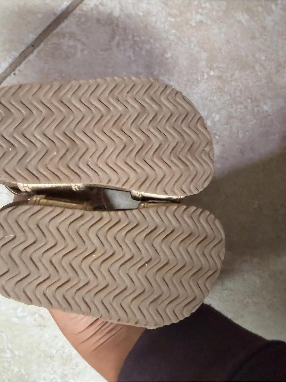 Carter's Metallic Gold Toddler Velcro Sandals